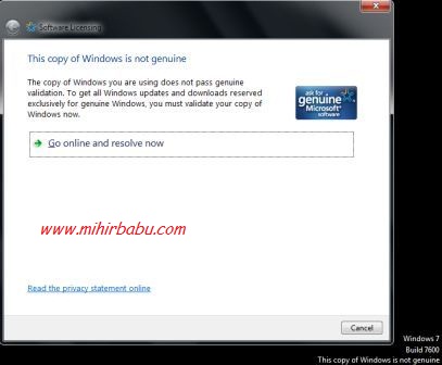 Windows Genuine Advantage (WGA) Crack windows not genuine crack
